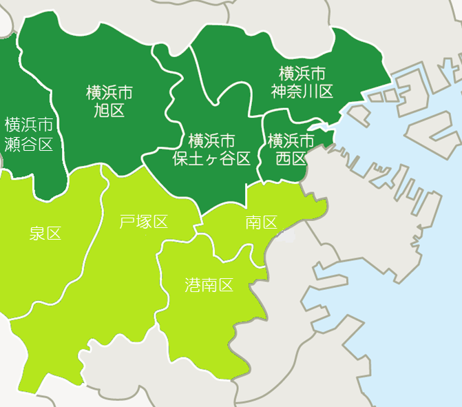 横浜市内エリアマップ